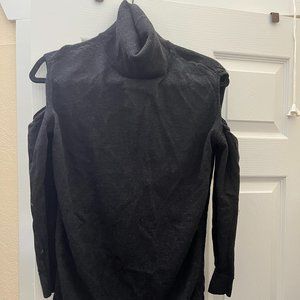 Allsaints Merino Wool Cold Shoulder Turtleneck Sweater